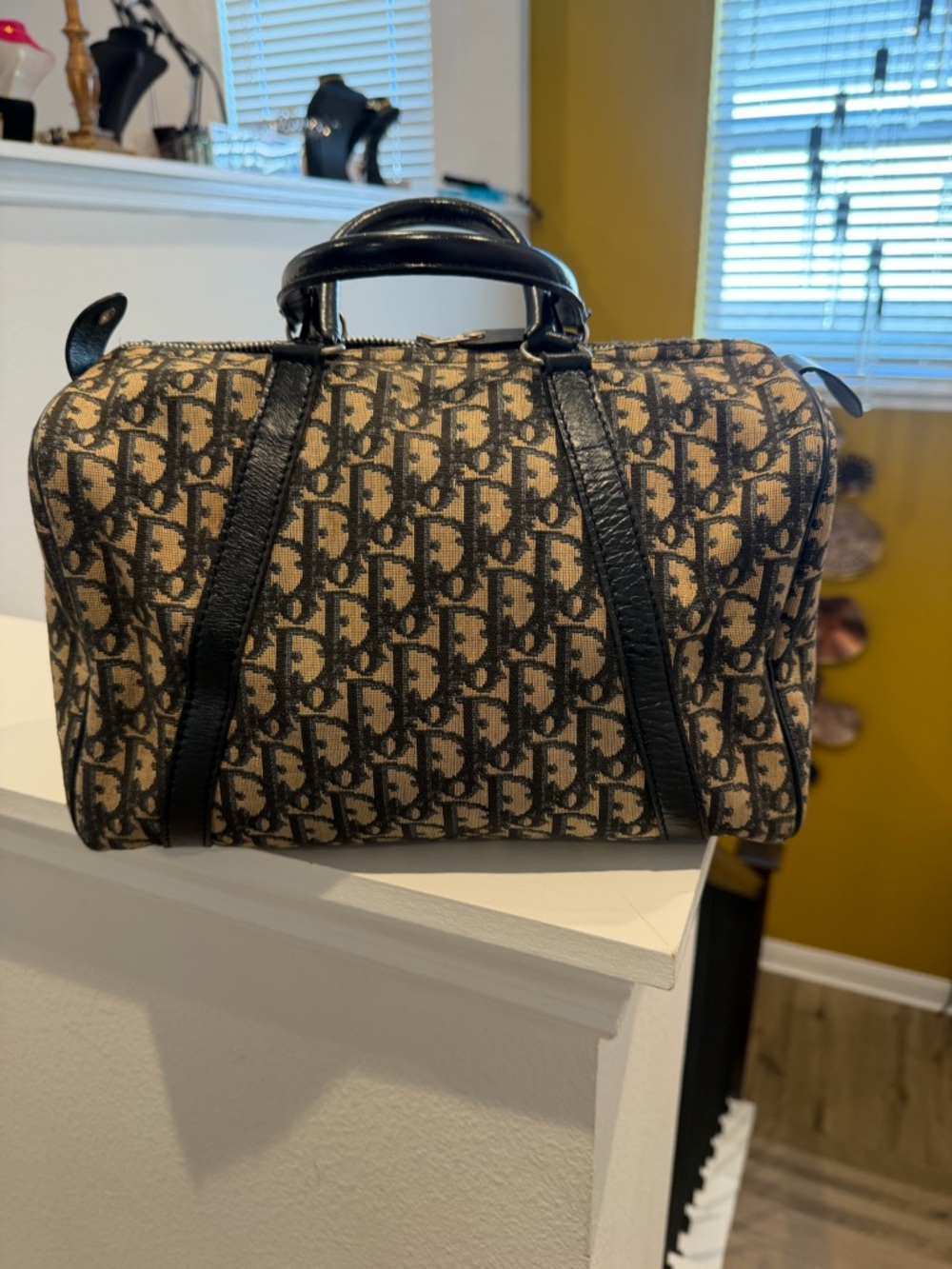 Authentic Dior Boston Bag Zipper Needs To Be Replaced/repaired. Bag Is Great!